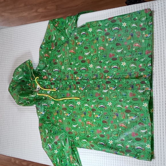 Disney Parks Enchanted Tiki Room Raincoat Birds Size 3XL Green - Picture 5 of 14